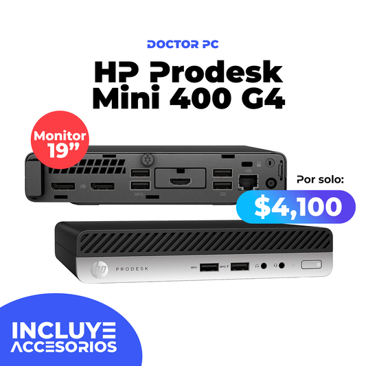HP Prodesk Mini 400 G4 + ACCESORIOS